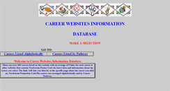 Desktop Screenshot of careerdatabase.net