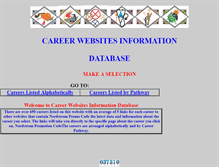 Tablet Screenshot of careerdatabase.net